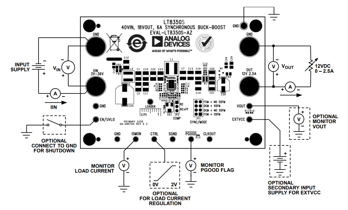 Diagramma - Analog Devices Inc. Scheda di valutazione EVAL-LT8350S-AZ